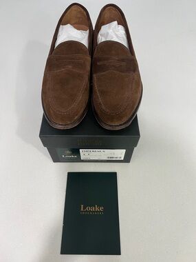 Loake Imperial Loafer in Brown Suede